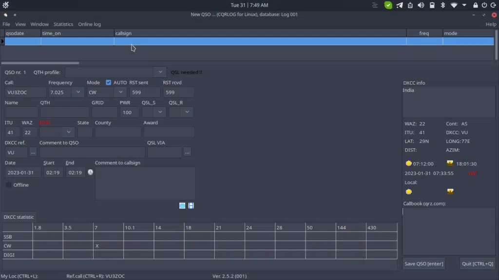 Cqrlog linux не видит трансивер