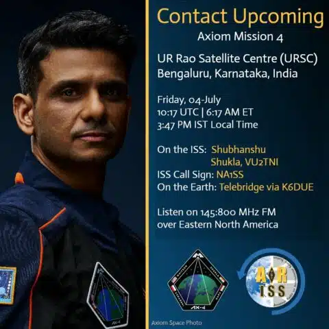 Shubhanshu Shukla’s Scheduled Ham Radio Contact with Students
